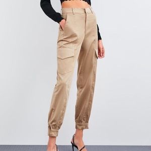 Zara satin cargo pants